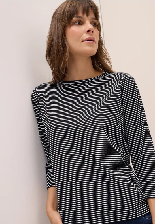 T-shirt à rayures Black