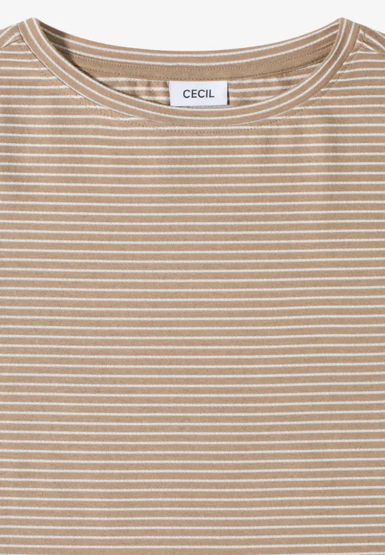 T-shirt à rayures natural taupe