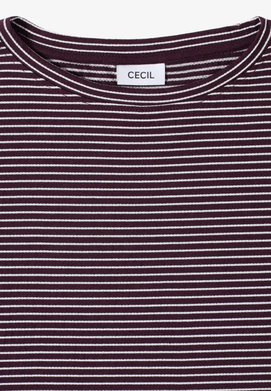 Gestreiftes Shirt eggplant red