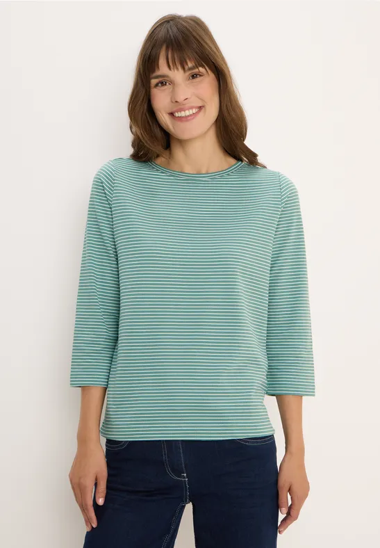 T-shirt à rayures jewel green