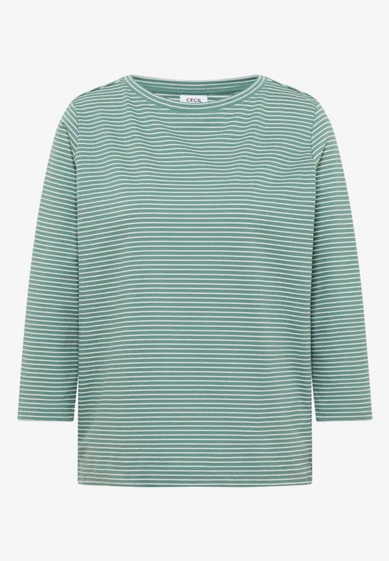 T-shirt à rayures jewel green