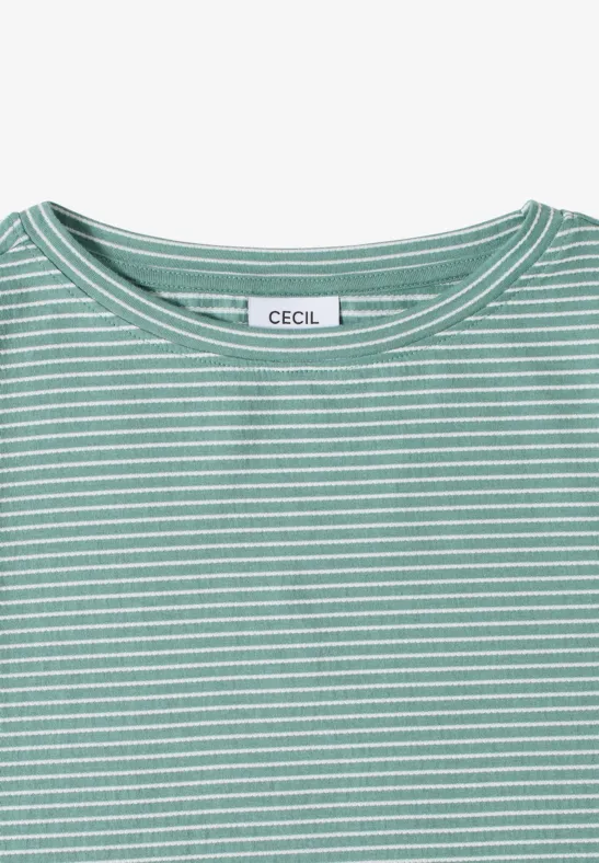 T-shirt à rayures jewel green