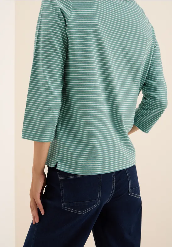 T-shirt à rayures jewel green