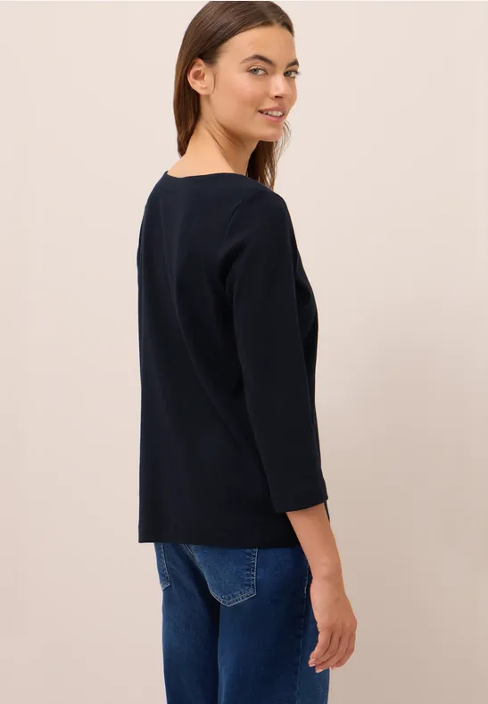 Basic Ripp-Shirt urban dark blue