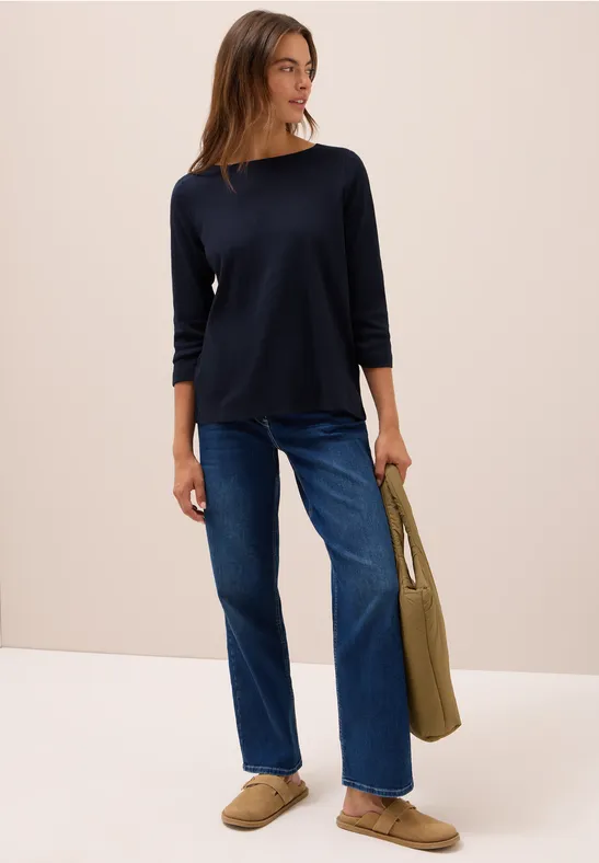 Basic Ripp-Shirt urban dark blue