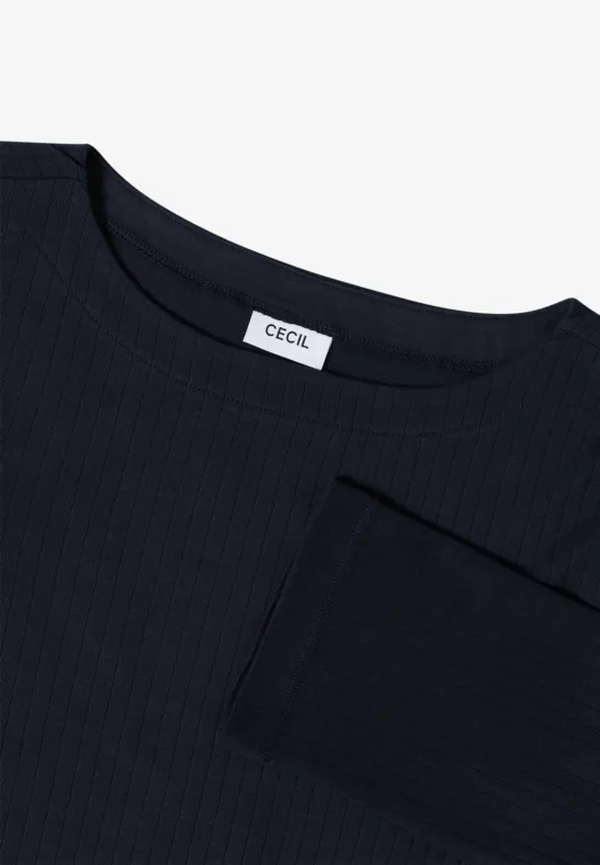 Basic Ripp-Shirt urban dark blue