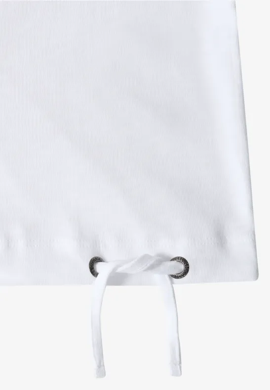 Slub Shirt mit Rundhals White
