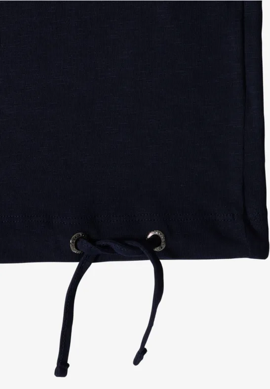 Slub Shirt mit Rundhals urban dark blue