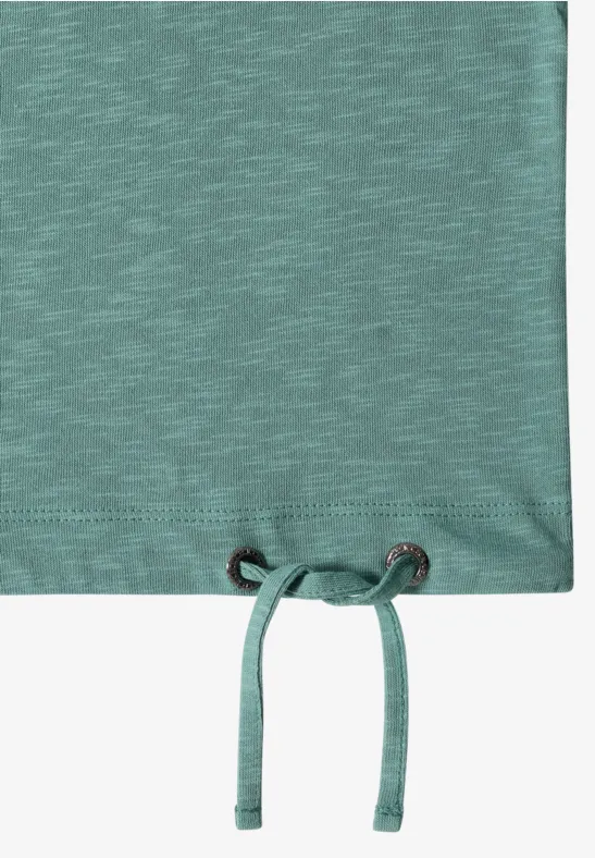 Slub Shirt mit Rundhals jewel green