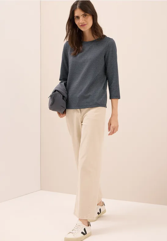 Two Tone Strukturshirt urban dark blue