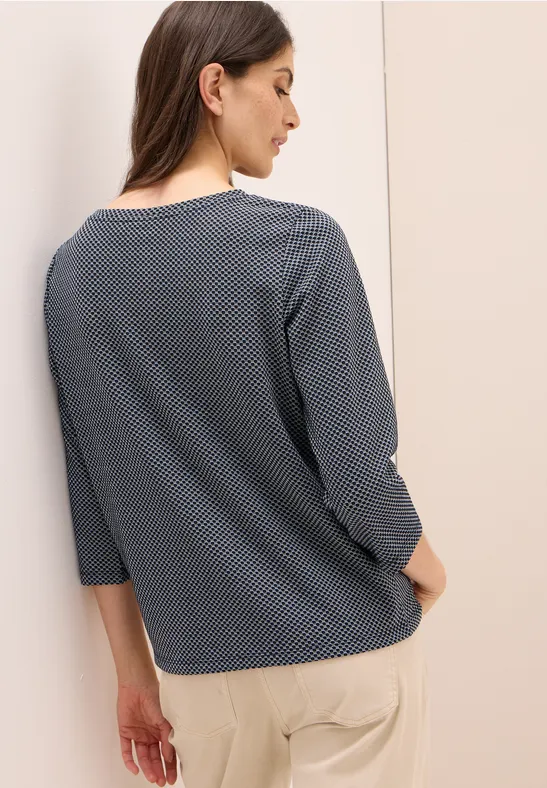 Two Tone Strukturshirt urban dark blue