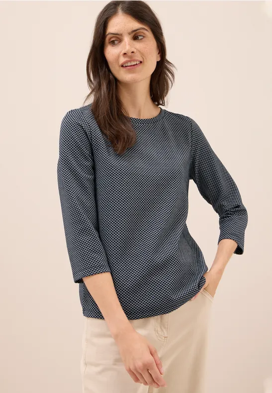Two Tone Strukturshirt urban dark blue