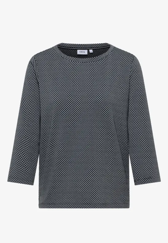 Two Tone Strukturshirt urban dark blue