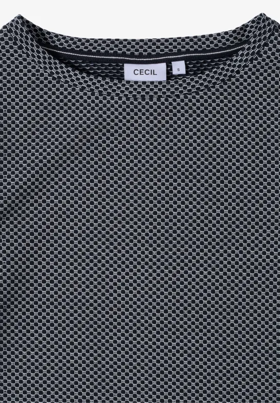 Two Tone Strukturshirt urban dark blue