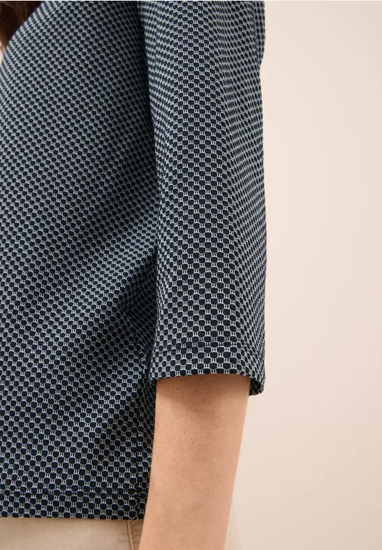 Two Tone Strukturshirt urban dark blue
