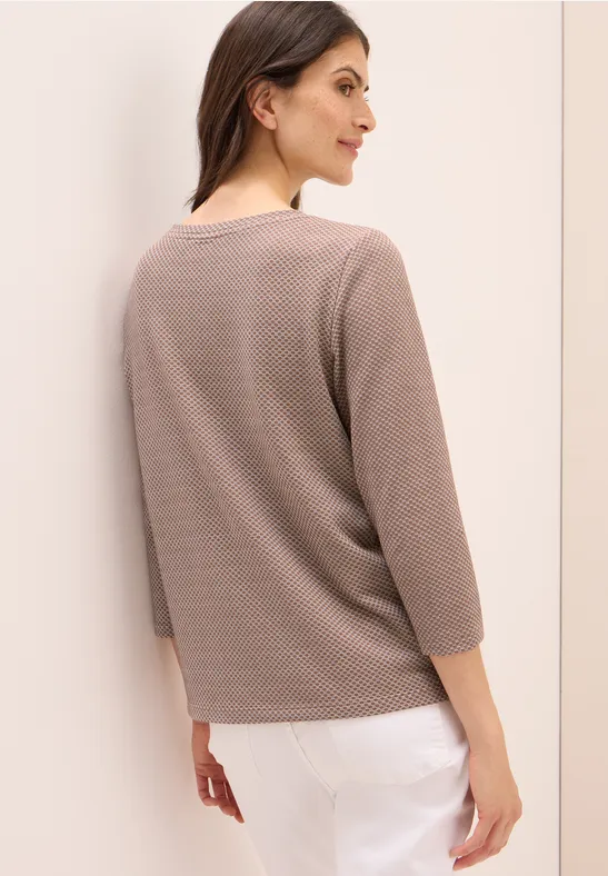 Two Tone Strukturshirt natural taupe
