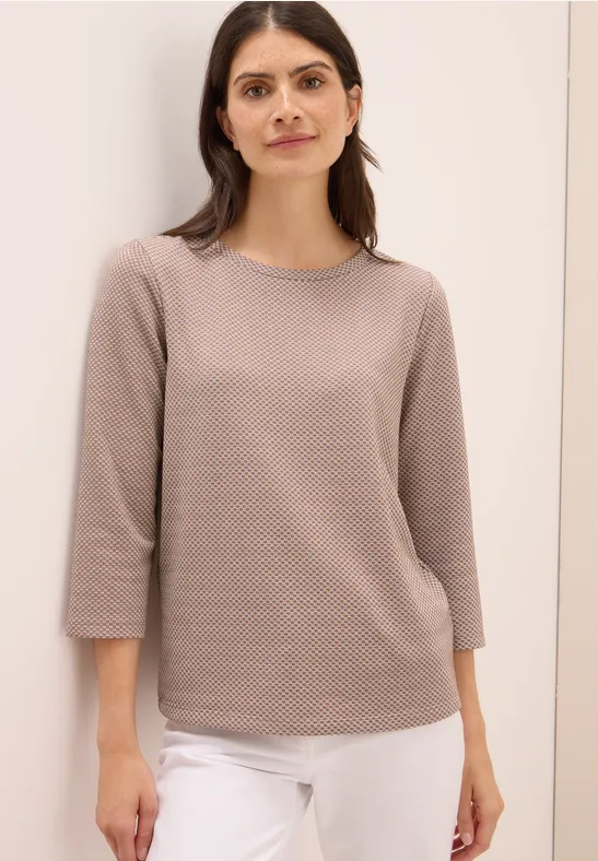 Two Tone Strukturshirt natural taupe