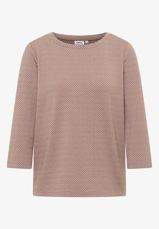 Two Tone Strukturshirt natural taupe