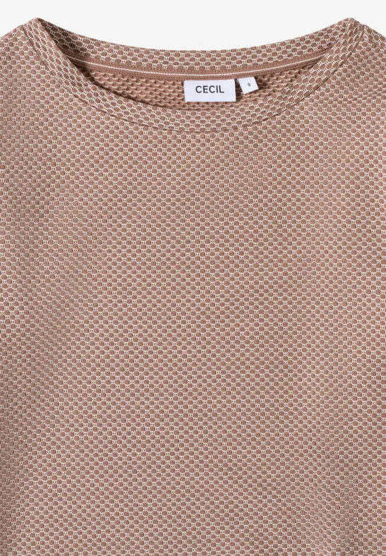 Two Tone Strukturshirt natural taupe