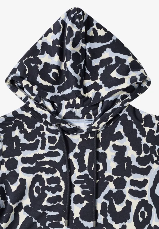 Gedessineerd shirt met capuchon urban dark blue