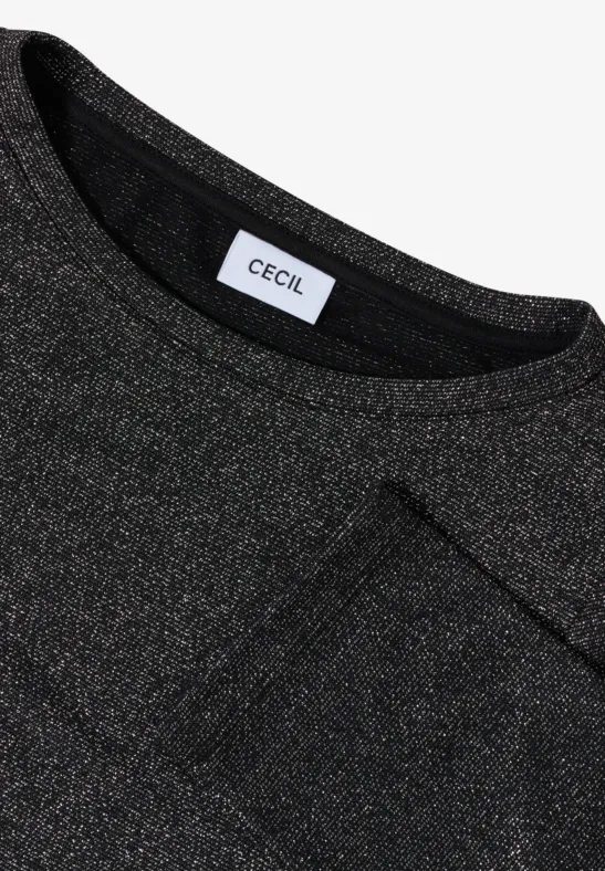 Shirt mit Glitzerdetails Black
