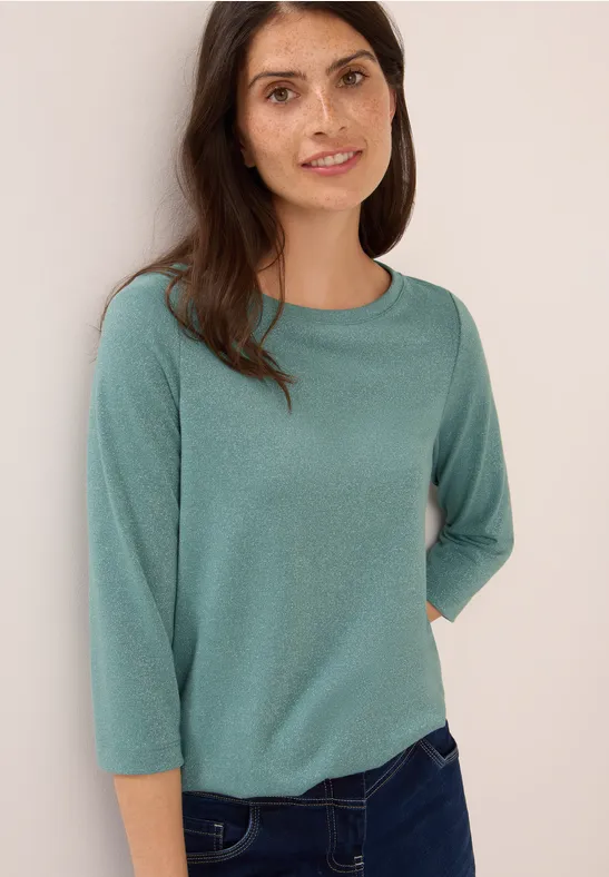 Shirt mit Glitzerdetails jewel green