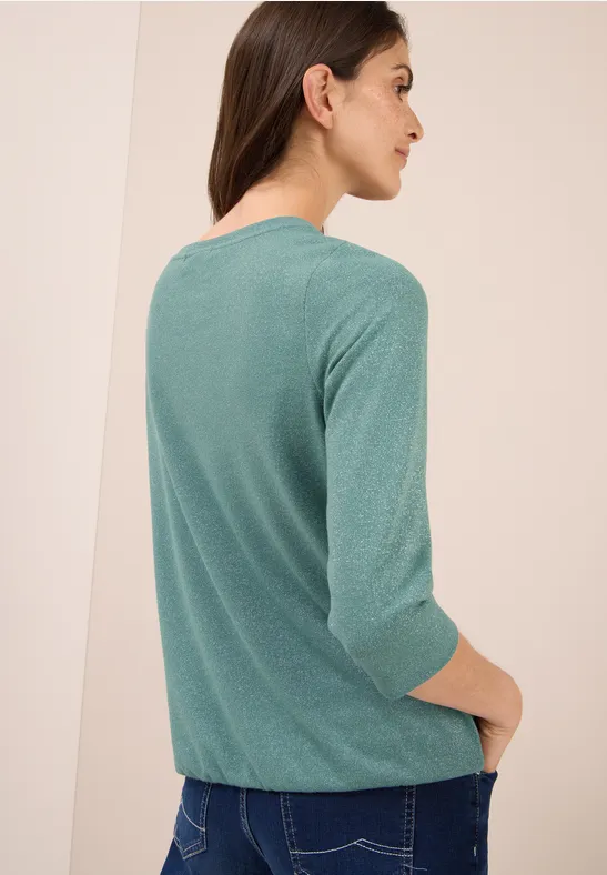 Shirt mit Glitzerdetails jewel green