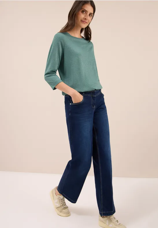 Shirt mit Glitzerdetails jewel green