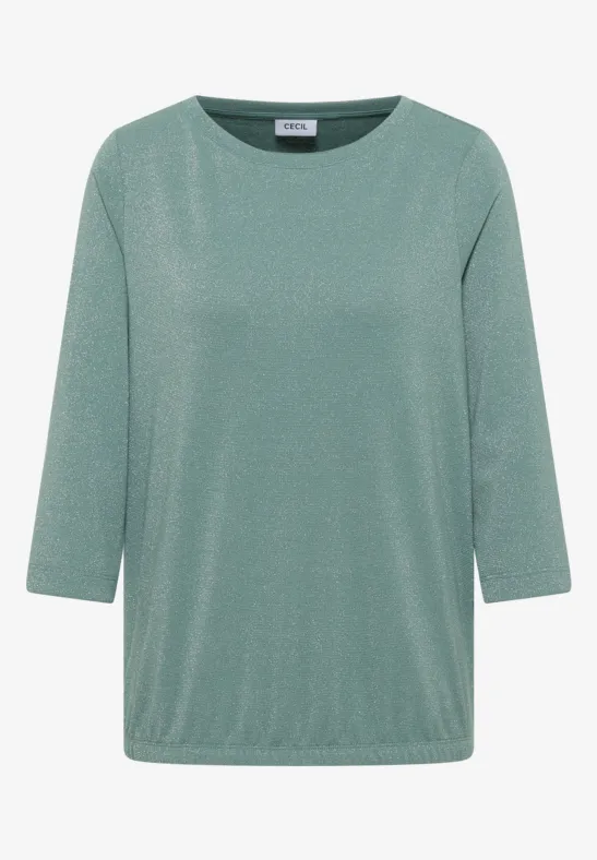Shirt mit Glitzerdetails jewel green