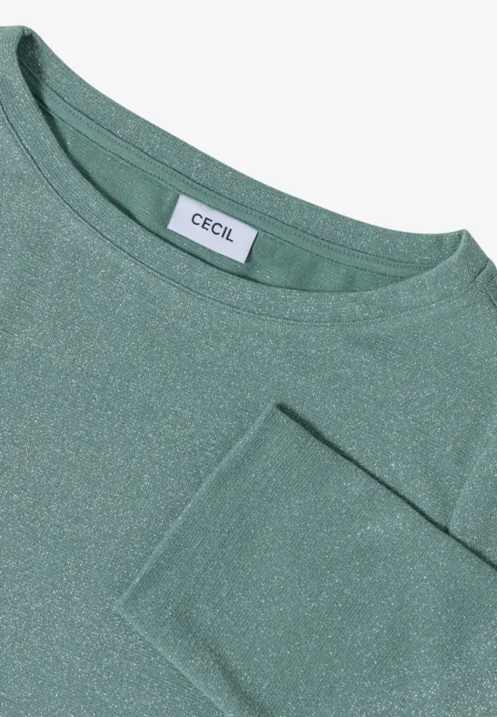 Shirt mit Glitzerdetails jewel green