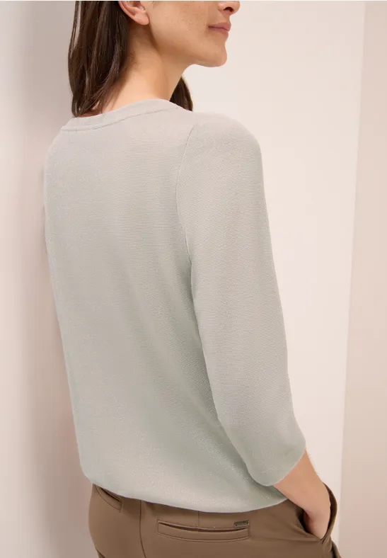 T-shirt avec détails scintillants oat milk beige