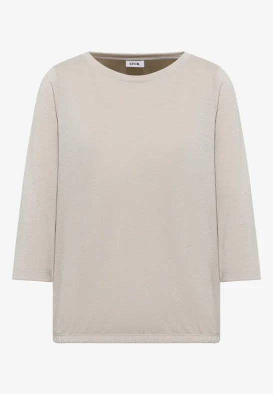 T-shirt avec détails scintillants oat milk beige