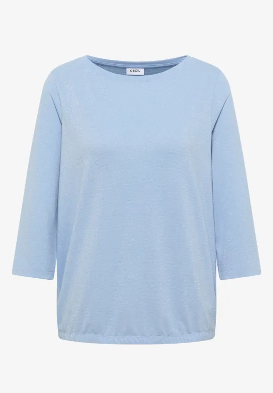 Shirt mit Glitzerdetails light sky blue
