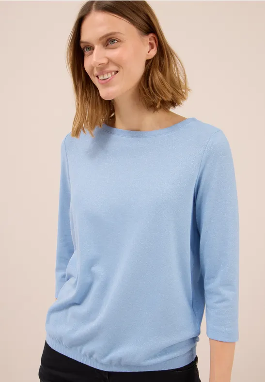 Shirt mit Glitzerdetails light sky blue