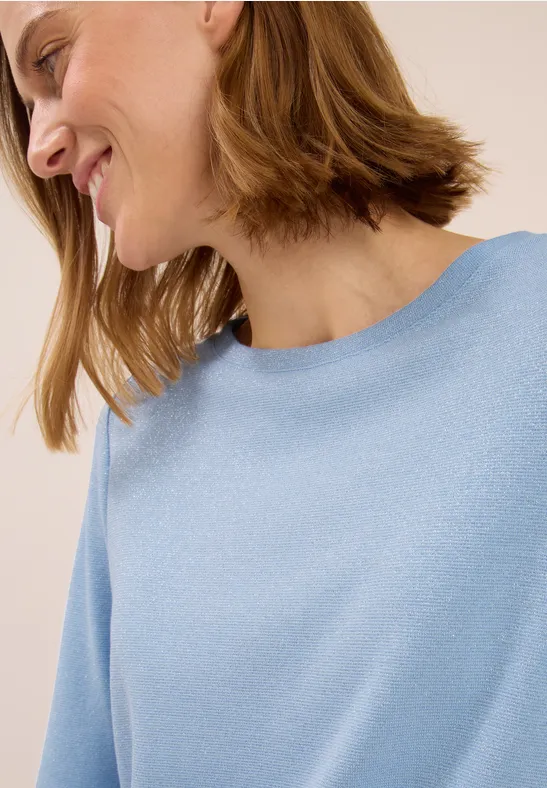 Shirt mit Glitzerdetails light sky blue