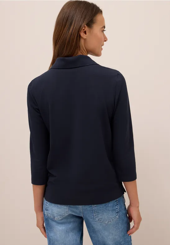 Poloshirt mit Knopfdetail urban dark blue