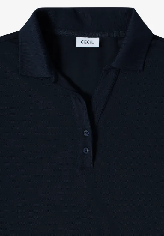 Poloshirt mit Knopfdetail urban dark blue