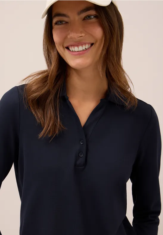 Poloshirt mit Knopfdetail urban dark blue
