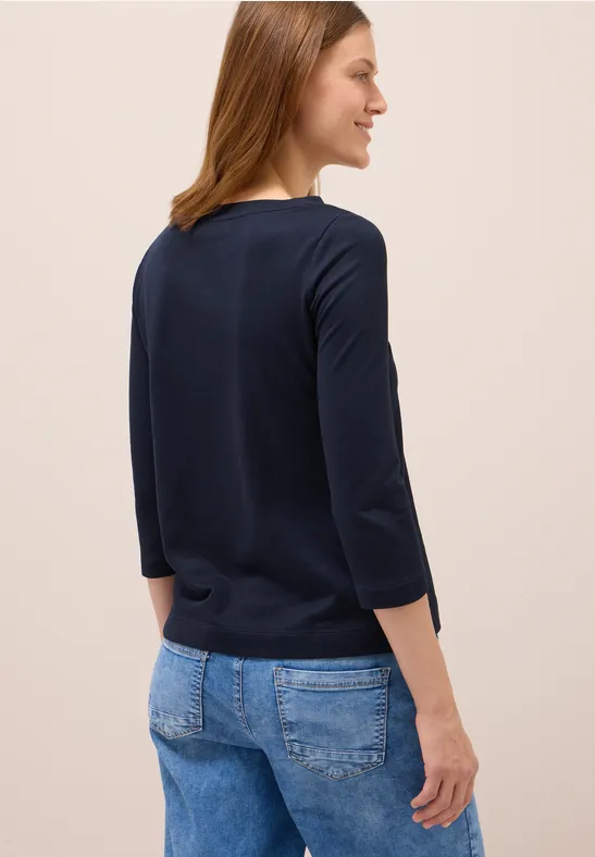 T-shirt doux avec wording urban dark blue