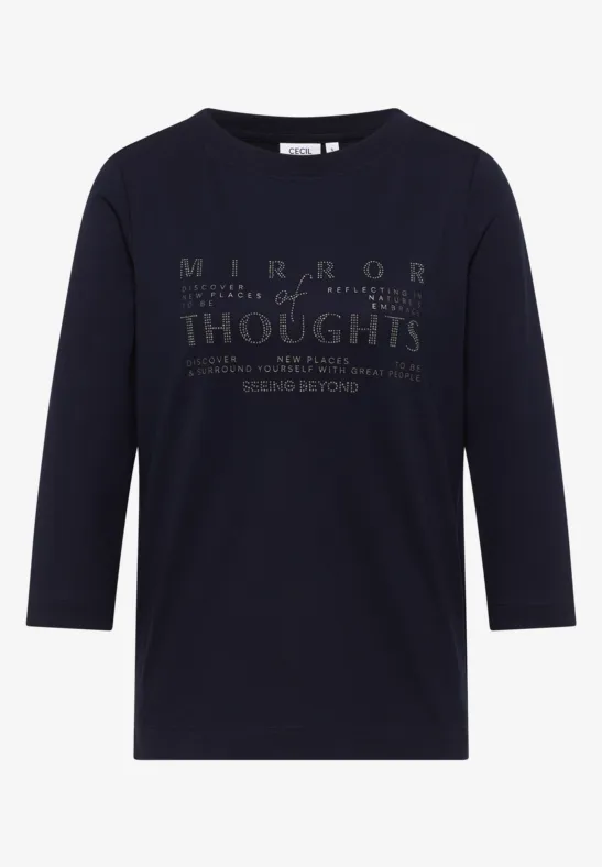 T-shirt doux avec wording urban dark blue