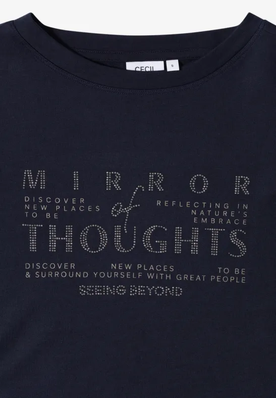T-shirt doux avec wording urban dark blue