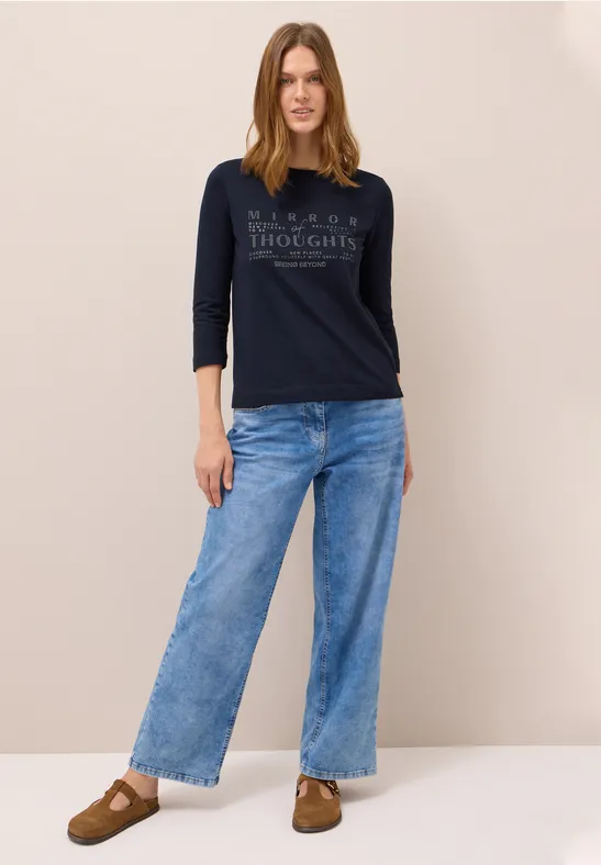T-shirt doux avec wording urban dark blue