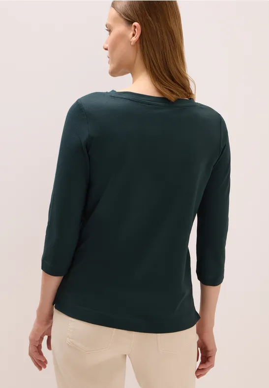 T-shirt doux avec wording ink green