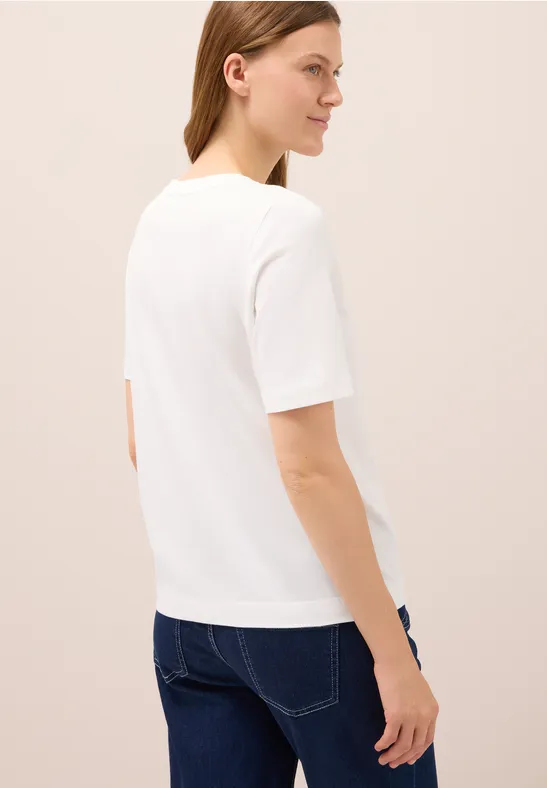 T-shirt avec art du wording vanilla white