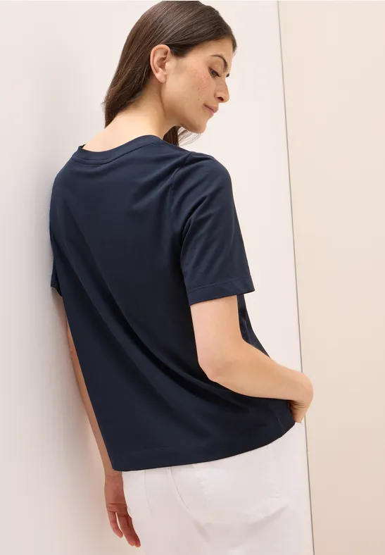 T-Shirt mit Wording Artwork urban dark blue