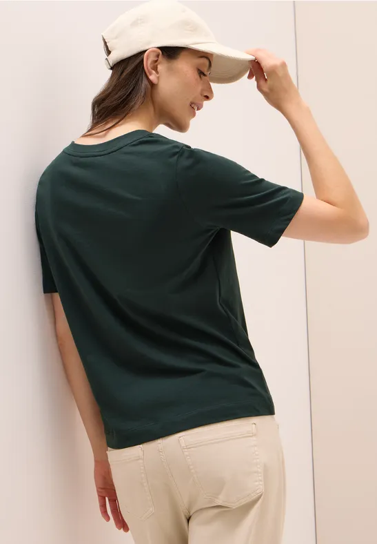 T-Shirt mit Wording Artwork ink green