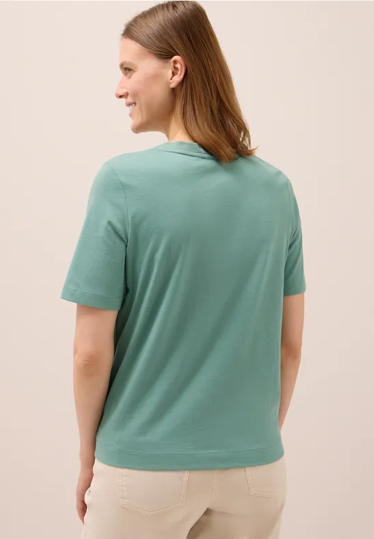 T-Shirt mit Wording Artwork jewel green