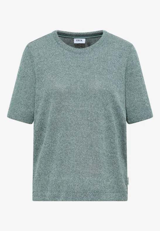 Lichtgewicht Shirt met gebreide look jewel green