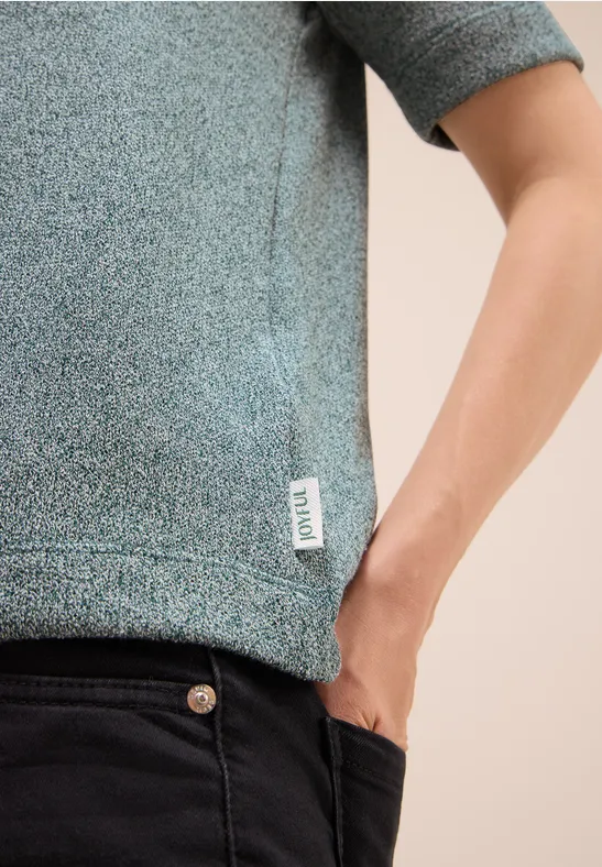 Lichtgewicht Shirt met gebreide look jewel green
