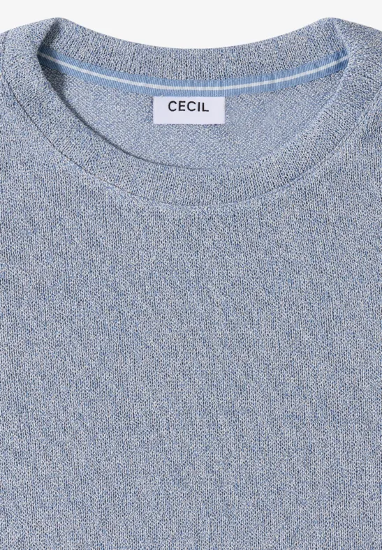 Leichtes Strick-Look T-Shirt light sky blue